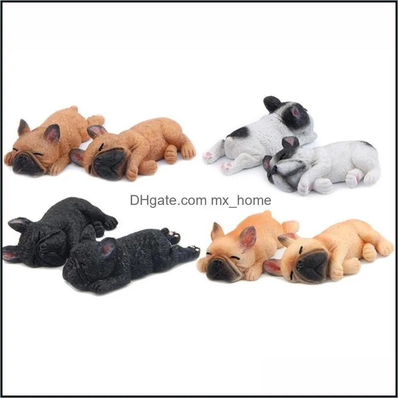Cute Small French Bulldogs Magnets Sleeping Series Chai Dog DIY Doll Magnetic Stickers Cartoon Mini Toys Doll For Fridge Decoration
