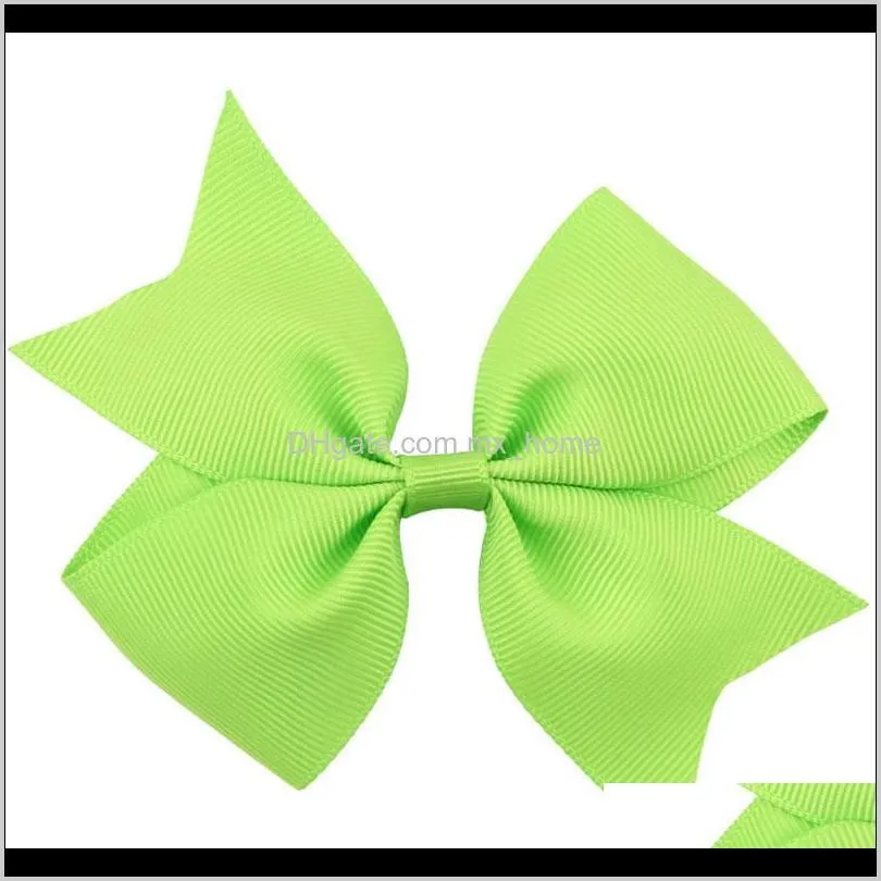 11cm children cheer bow baby solid ribbon bows with alligator clip handmade girls cheerleading hair accessories shipping