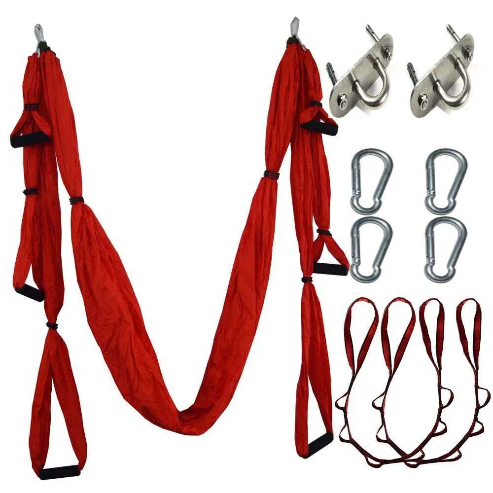 Aerial Yoga Hammock Swing Senaste Multifunktion Anti-Gravity Belts Strap för träning Q0219