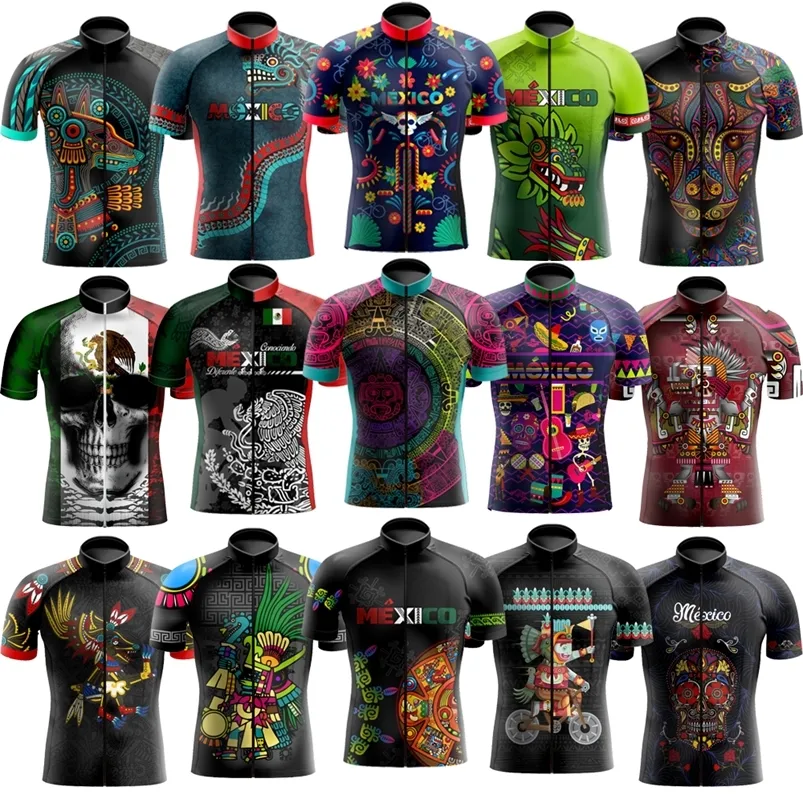 Mexiko Men Cykla Jersey MTB Maillot Bike Shirt Downhill Jersey High Quality Pro Team Tricota Mountain Cykelkläder 220301