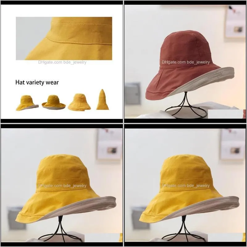 women travel outdoor sports summer fishing casual beach gift sun protection foldable soft bucket hat cycling solid wide brim