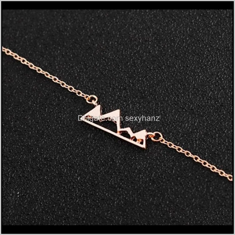 Necklaces & Pendants Jewelry Drop Delivery 2021 10Pcs Gold Sier Mountain Range Top Peak Caffeine Chemical Molecular Structure Molecule Pendan