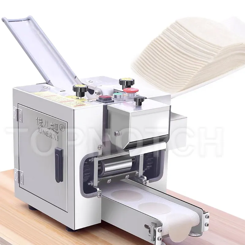 220 V Ticari Hamur Sarıcı Makinesi Haddeleme Presleme Wonton Pimaking Maker Makarna İşleme Yuvarlak Kare Gevreği Kalıplama Makineleri