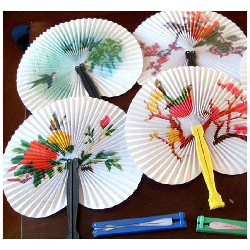 wholesale-2015 new hioliday sale event party supplies paper hand fan wedding decoration#zh224