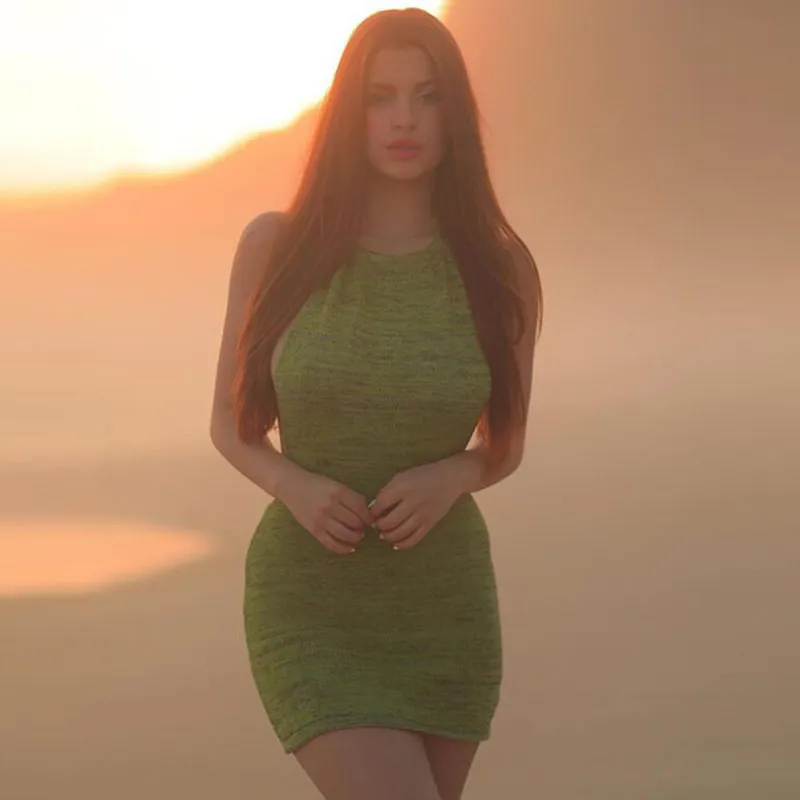 Sexy Green Backless Mini Dress for Women, Halter Neck Sleeveless Summer Black Off Shoulder Party Knit Bodycon Beach Dresses from Dhgate Basic & Casual Dresses - price 24.87 Sexy Green Backless Mini Dress for Women, Halter Neck Sleeveless Summer Black Off Shoulder Party Knit Bodycon Beach Dresses from Dhgate Basic & Casual Dresses - price 24.87