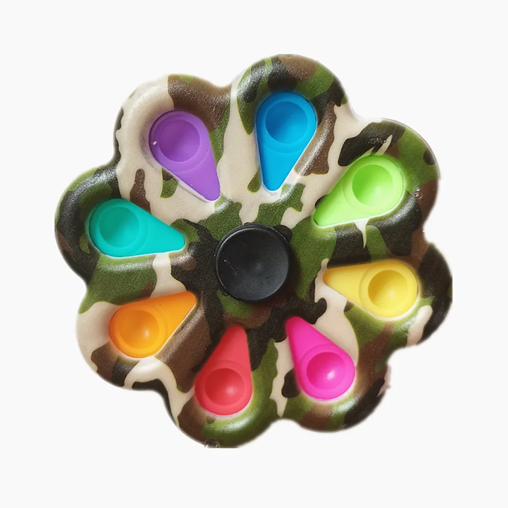 Newest Fidget Toy Decompression Bubble Toys Flower Board Sensory Fidgets Spinners Sunflower Shape