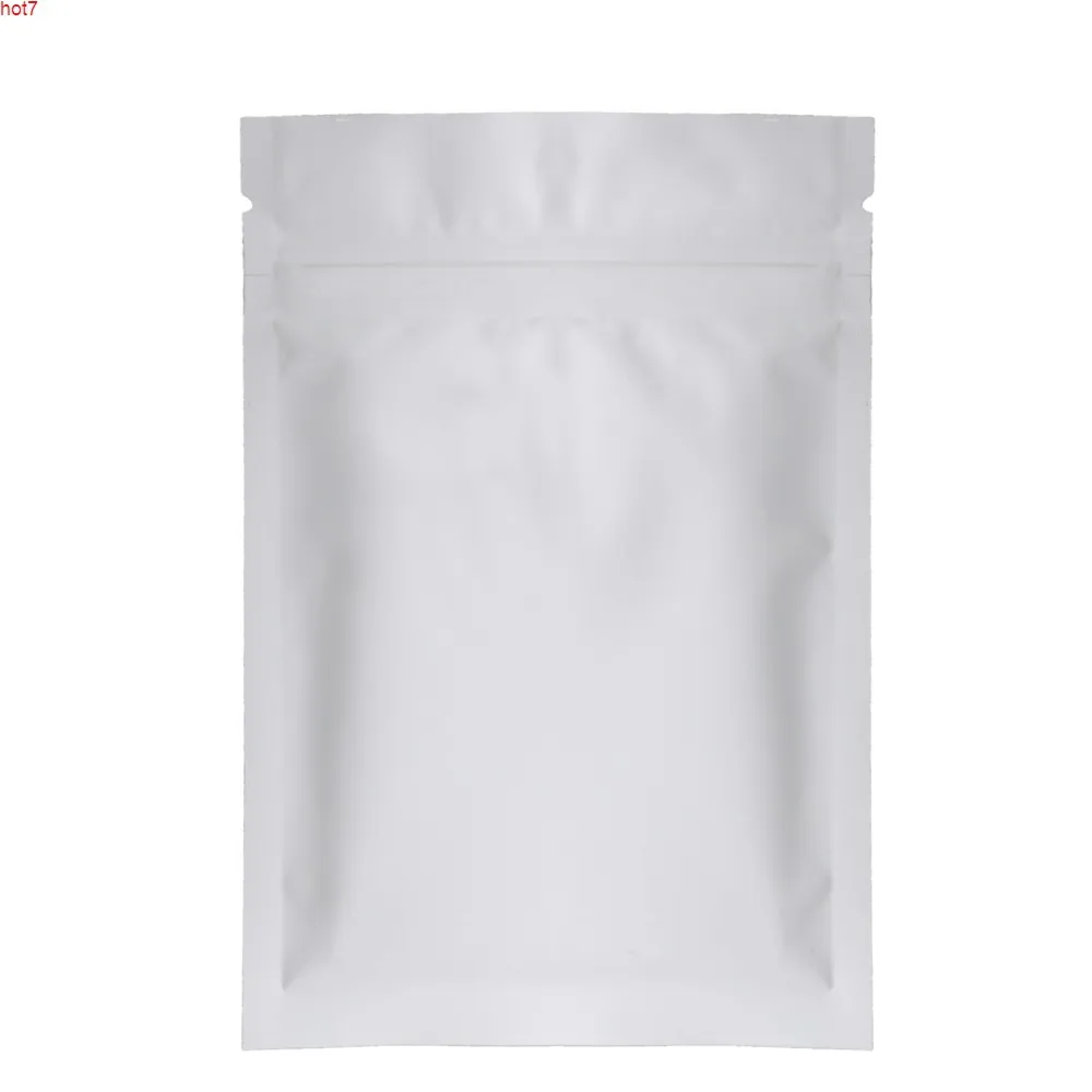 Various Colors 100pcs Heat Sealing Ziplock Pouches Tear Notch Metallic Mylar Flat Zip Lock Package Bag For Herb Powderhigh qty