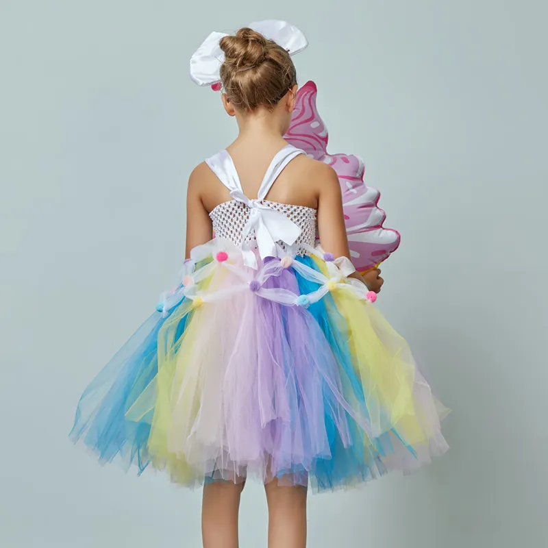 Candy Girls Kids Ice Cream Tutu Dress with Bows Children Birthday Cake Smash Photo Food Costume Girls Dance Pageant Gown Dress (8)