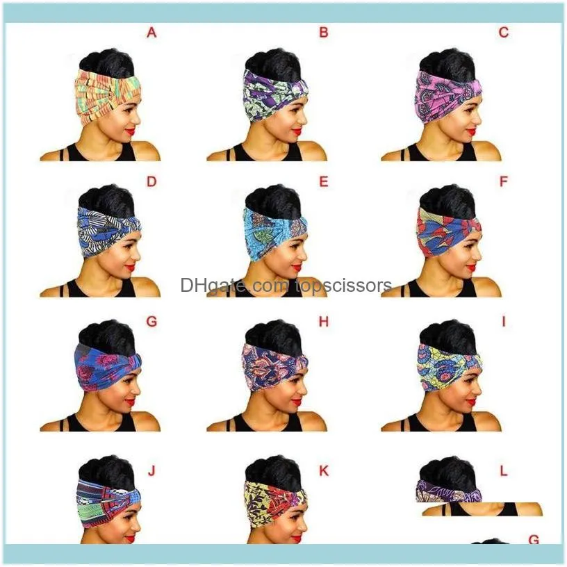 African Print Cotton Wide Headband Women Fashion Printed For Girls Hair Boho Elastic Bands Scrunchie Accessories Style U2G21