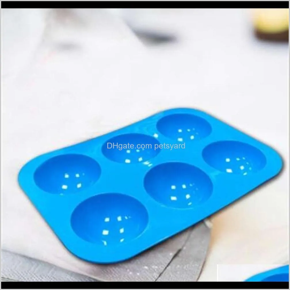 10 colors semi sphere mould 6 holes half ball sphere chocolate silicone mold round cake baking moulds for dessert diy jelly dome