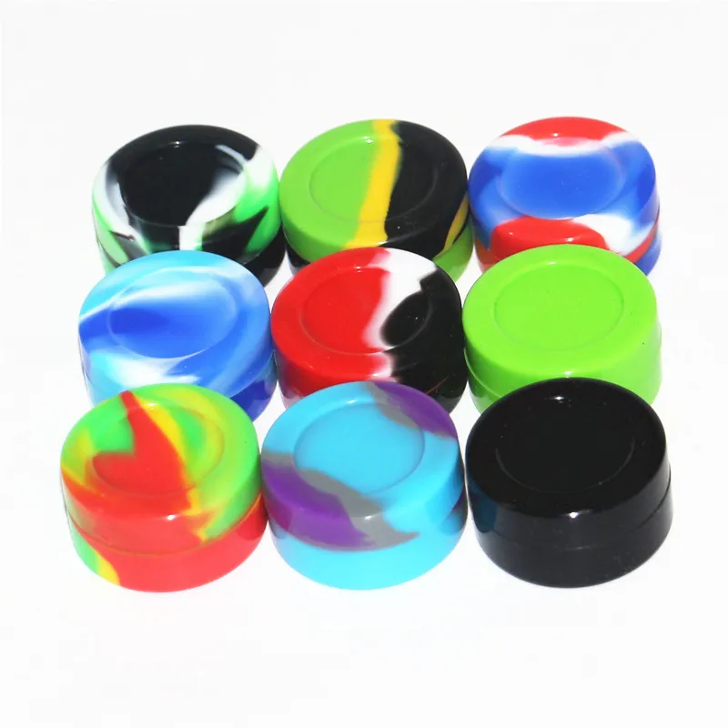 100pcs 7ml non-stick food grade box wax container silicone jars silicon dab wax containers DHL