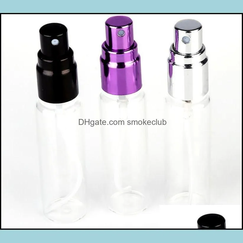 100pcs MINI 10ml metal Empty Glass Perfume Refillable Bottle Spray Perfumes Atomizers Bottles 10 colors Wholesale