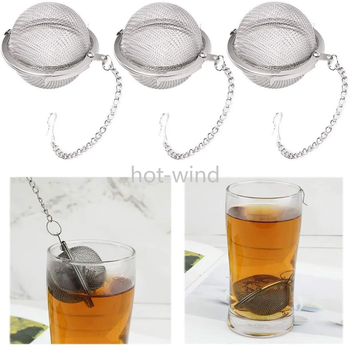 DHL Fast Edelstahl Teekanne Infuser Sphere Locking Spice Tea Ball Sieb Mesh Infuser Teesieb Filter Infusor Großhandel