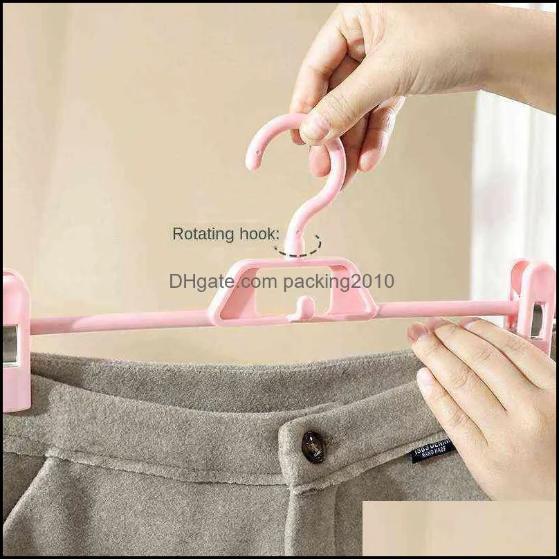 5/10pcs Adjustable Plastic Clothes Rack for Pant Skirt Clip Bra Clothespin Underwear Panties Portable Hanger Clothes Organizer 220117