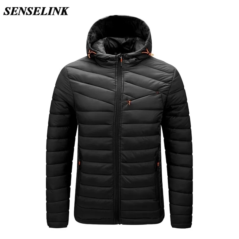 Männer Winter Marke Casual Warme Jacke Mode Dicke Winddicht Parker Herbst Hut 211110