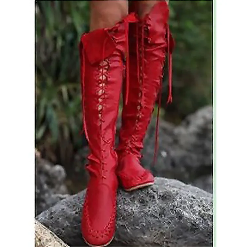 Boots Bayan Botları Artı Boyutu 43 veya Fermuar Rahat Saçak Kadın Kauçuk Diz Yukarıda Sızdıran Zyou