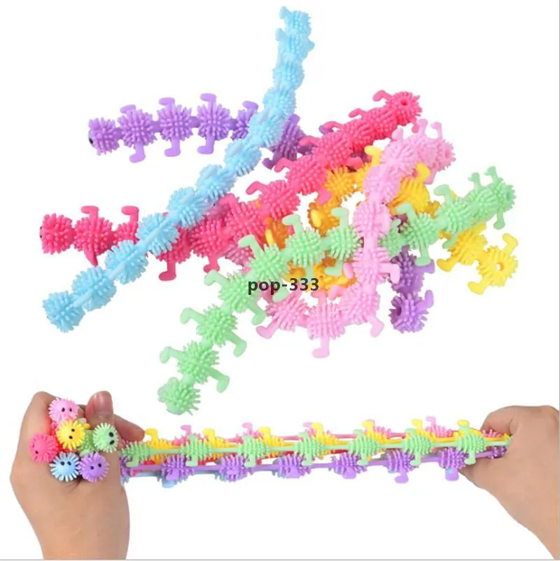 Corda elastica String Fidget Bracciale da polso Giocattoli di decompressione Bracciale elastico indossabile Bracciale flessibile in silicone per autismo da stress per bambini adulti