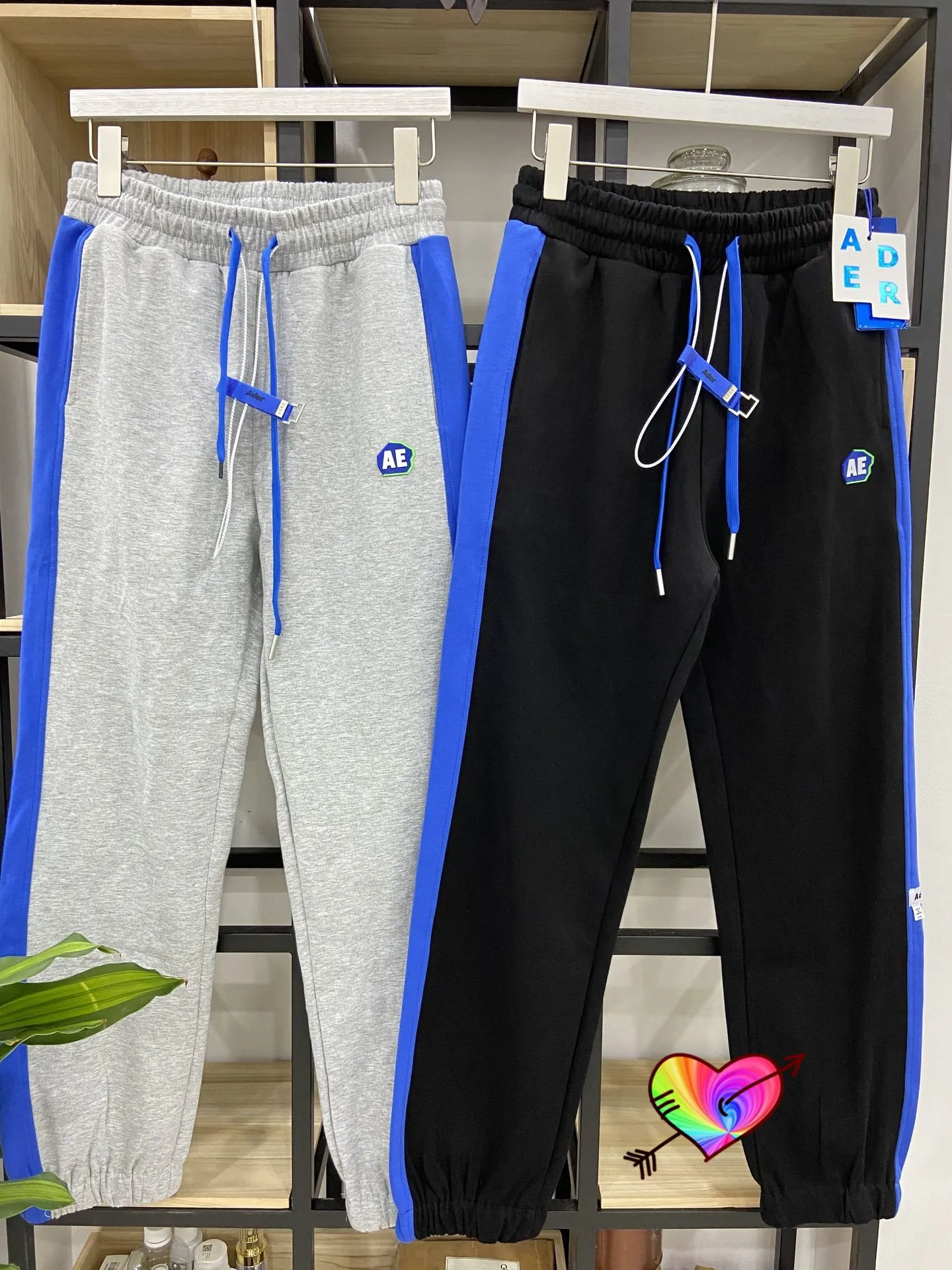 Rahat İpli Pantolon Pantolon Erkek Kadın Taş Tipi Sweatpants Geri Yama Logosu