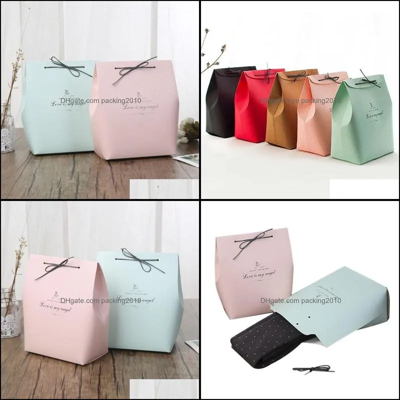 Gift Wrap Paper Box 10pcs 18x11x24.5cm Big Solid Color Wedding Candy Fashion Custom Carton Quality Custom1