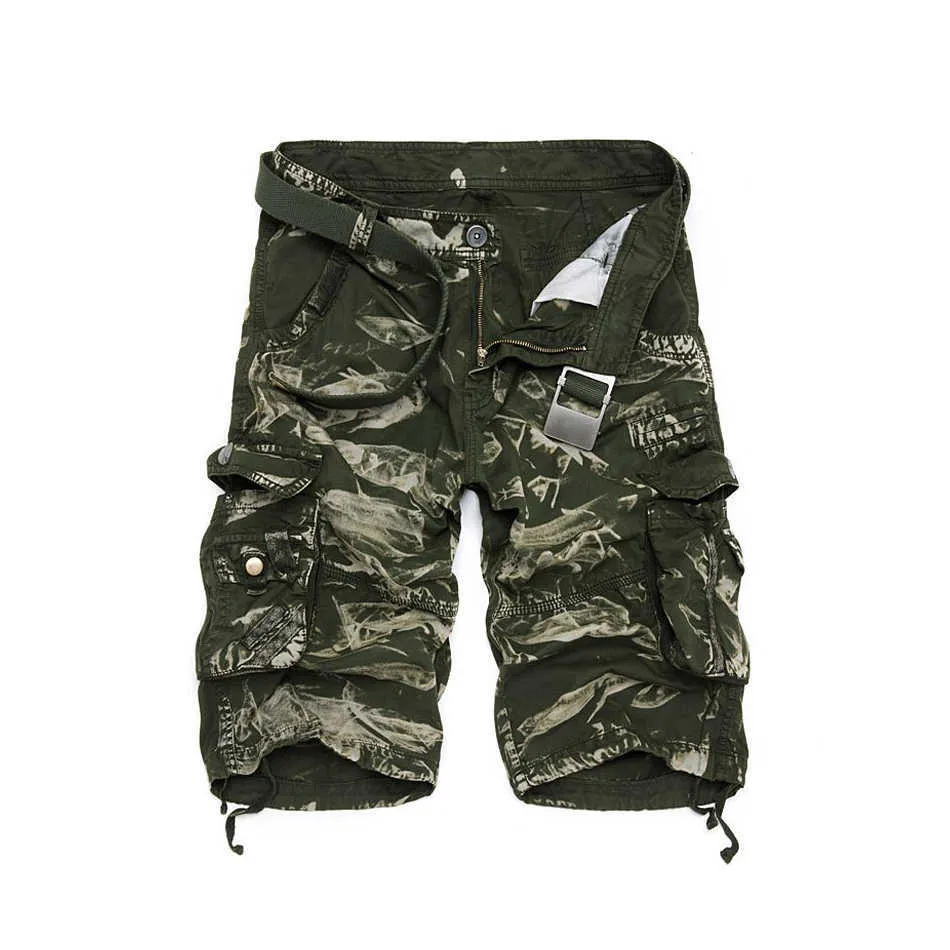 2021 летние грузы мужские шорты Homme случайные моды хлопковая доска шорты военные работы тактические камуфляжные штаны плюс размер 29-40 x0705
