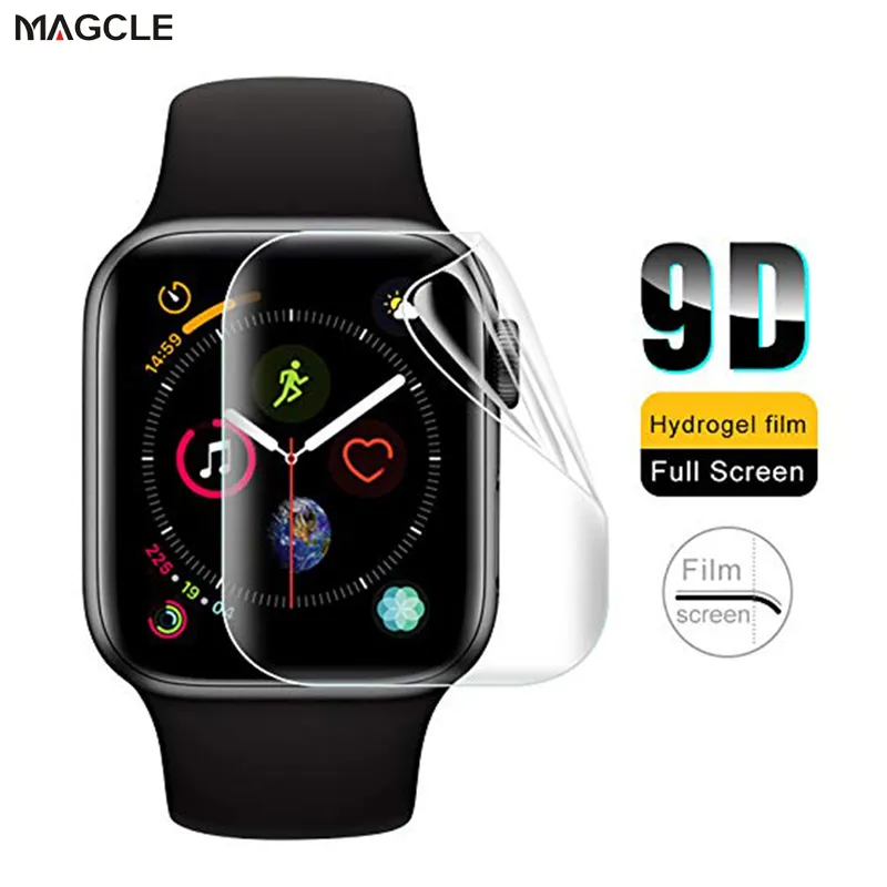 Zachte Hydrogel Full Screen Protector Film voor Apple Horloge 38mm 42mm 40mm 44mm Gehard iwatch 6 /5/4/3/2/1 Niet Glas