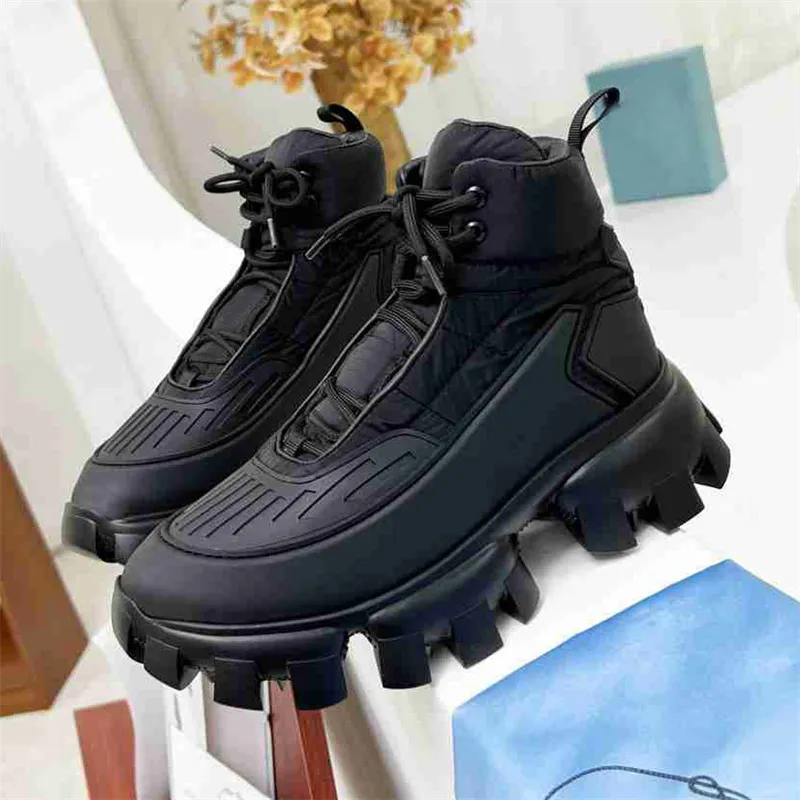 Designer 19Fw Casual Shoes Cloudbust Thunder Black Sneakers Mens Women Trainers Knit High-Top Sneaker Light Rubber 3D Winter Warm Shoe With Box