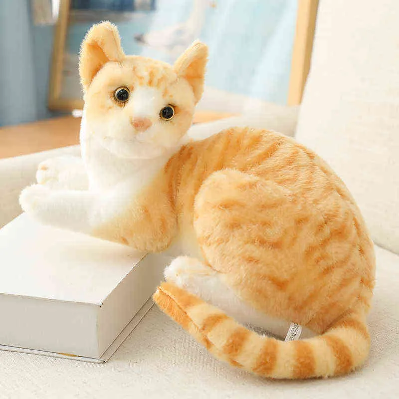 26/30/40 cm Śliczne prawdziwe życie pluszowe koty wypchane leżące kota pluszowe zabawki dla dzieci lalka dla dzieci urodziny
