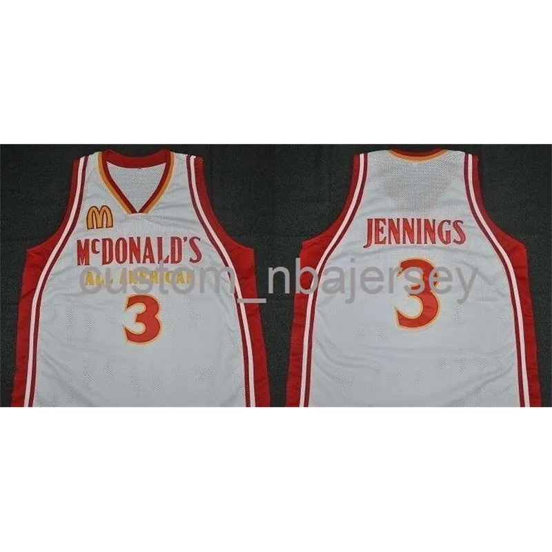Män Kvinnor Ungdom McDonalds All American Brandon Jennigs Classics Basketball Jersey Stitched Custom Name Any number