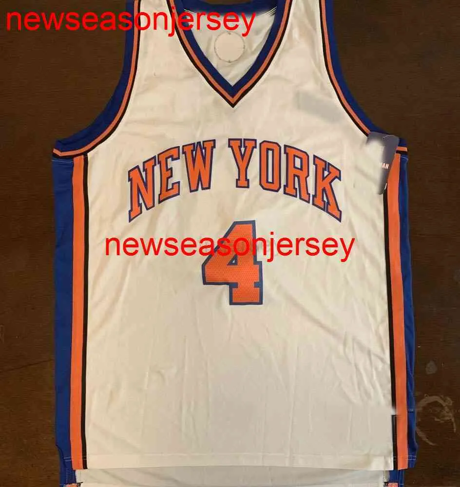 Camisa de basquete 100% costurada #4 Chauncey Billups branca, masculina, feminina, juvenil, com número personalizado e nome XS-6XL