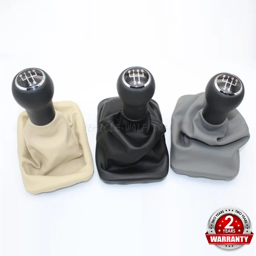 För VW BEETLE 1998 1999 2000 2001 2002 2003 2004 2005 2006 2007 2009 2010 Ny 5 Speed ​​Gear Stick Shift Knob Leather Boot