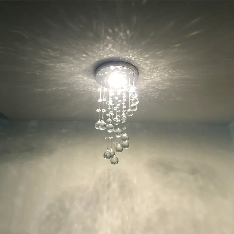 Moderne spiraalvormige kristallen plafondlamp voor thuis toegang trap gangpad corridor kroonluchter huisdecoratie LED-lamp