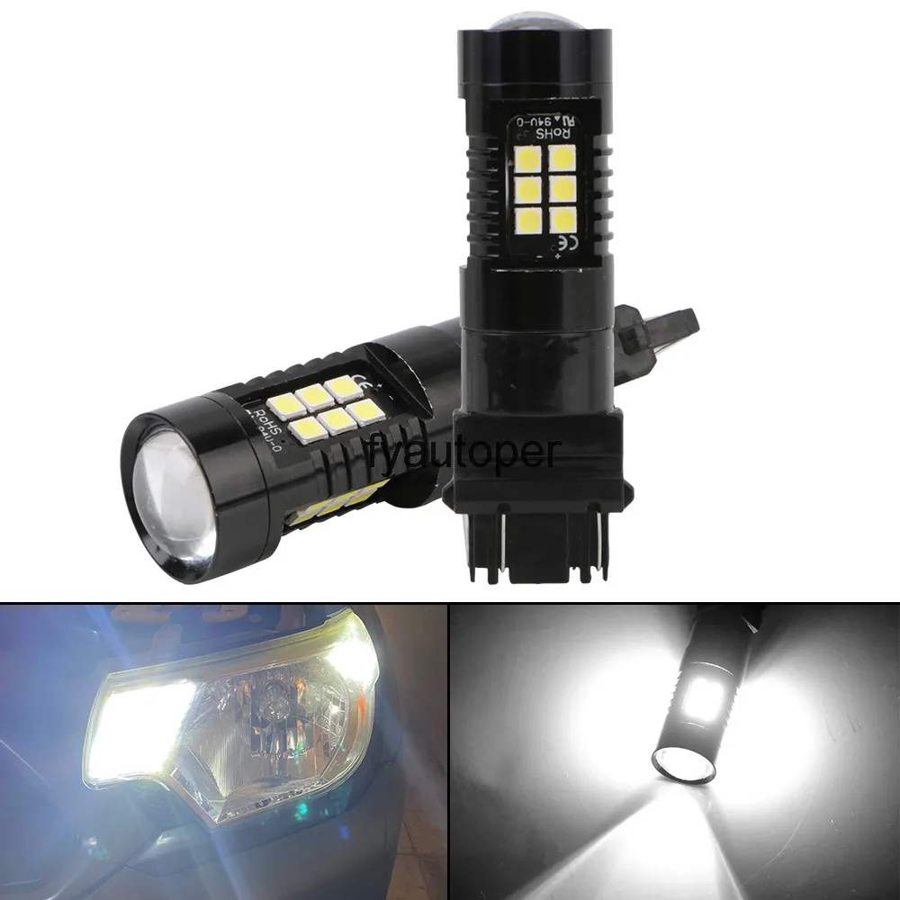 12V LED-lampa Auto Lights 3030 21SMD Bilbroms Tillbehör T25 3157 1 par DRL Vrid signallampan