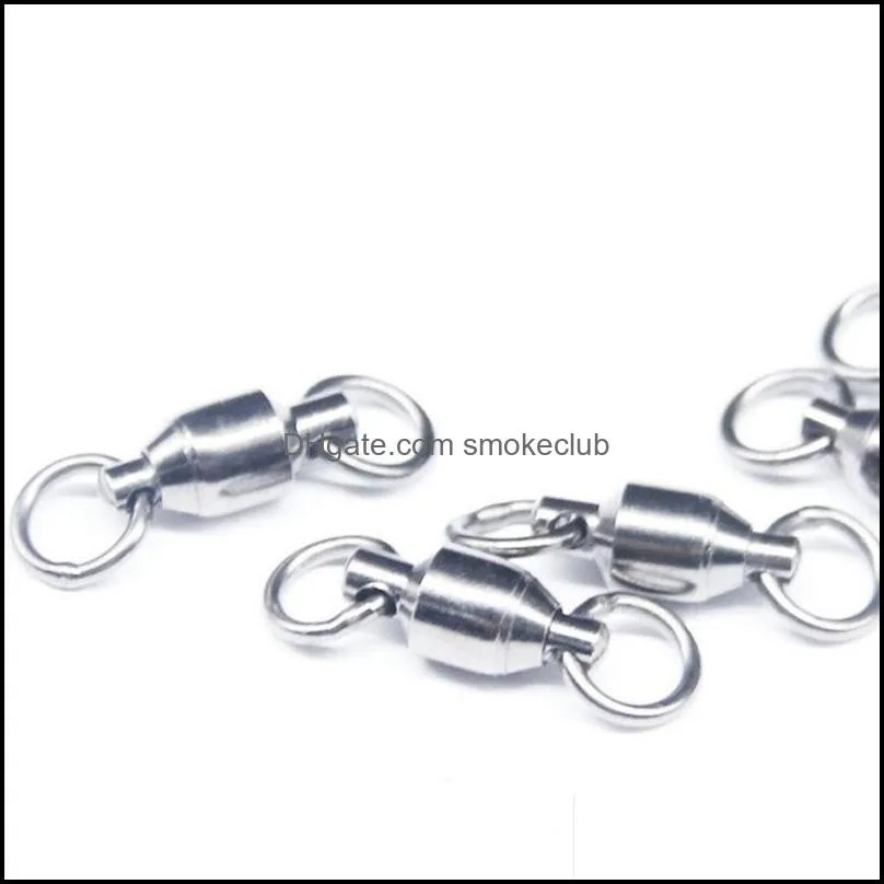 2021 Single Melt Ring Swivel High Speed Fishing Ball Bearing Metal Stainless Steel Fishings Tackle New Arrival