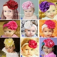  Big Flower Baby Girl Hairbands Children Headband Kids Bandanas Elastic Hair bands Tiaras Barrettes Accessories Fashion H3