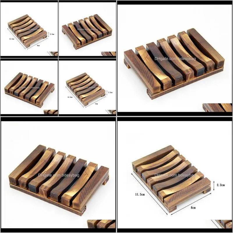 bamboo wood soap dishes wooden soap tray holder storage rack plate box container bath soap holder shipping