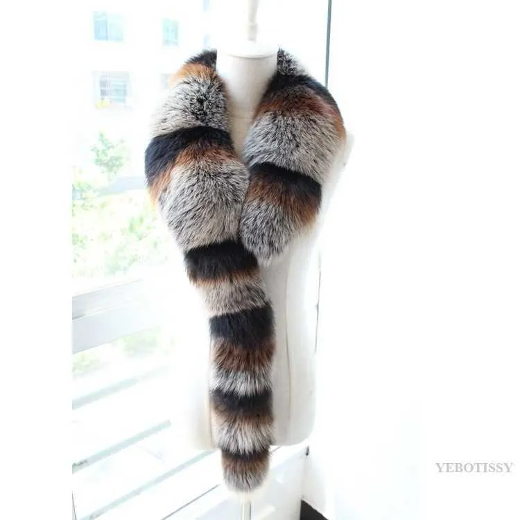 natural fox fur collar with tails (7)