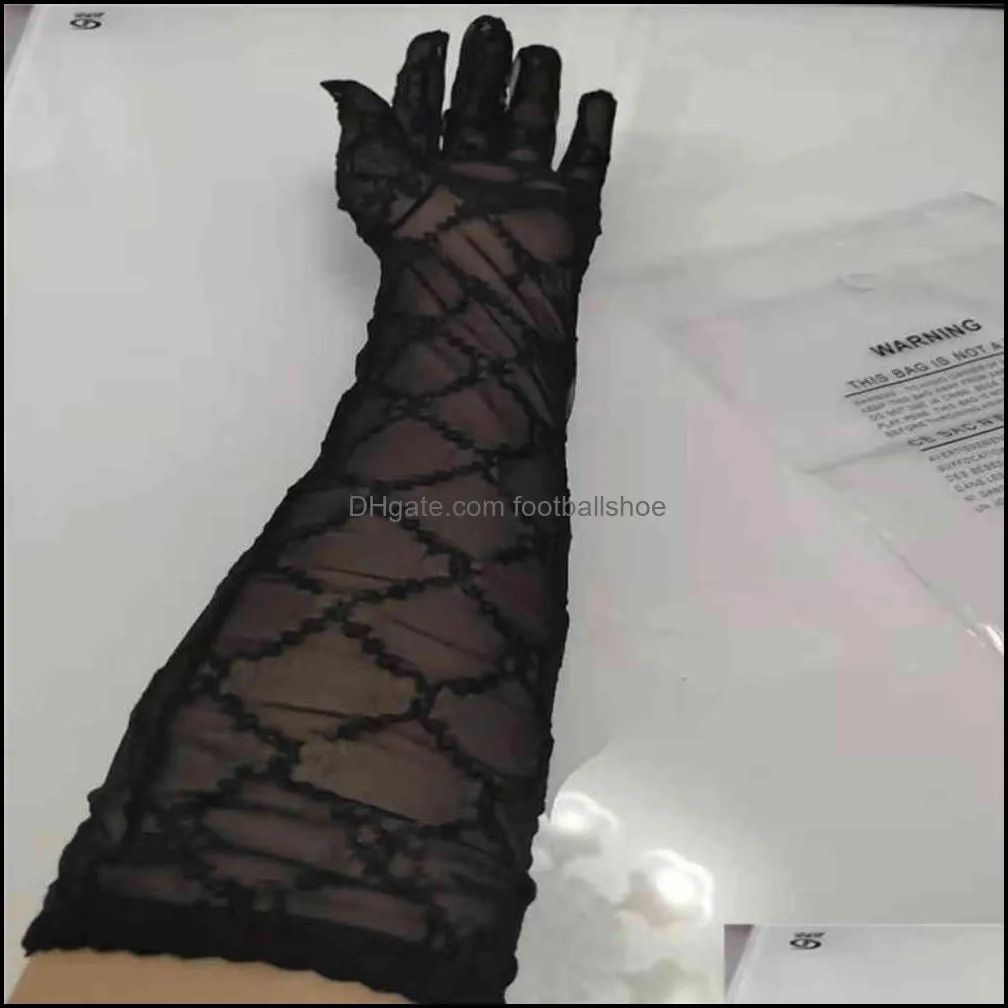 Lace Bride Bridal Gloves Wedding Crystals Accessories for Brides five Fingerless Wrist Leng AM9a