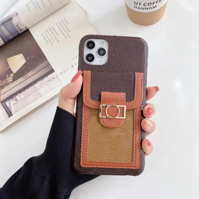 L Design Letter Flower Phone Cases for iPhone 12 Mini 12pro 11 11pro X Xs Max Xr 8 7 8plus 7plus Leather Skin Cover Case with Card Slot Holder Pocket A01