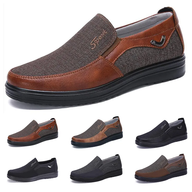 Mode Business 2024 Style Designer Hommes Chaussures Noir Marron Loisirs Doux Appartements Bas Hommes Robe Décontractée Pour La Fête 38-44 Onze 68549