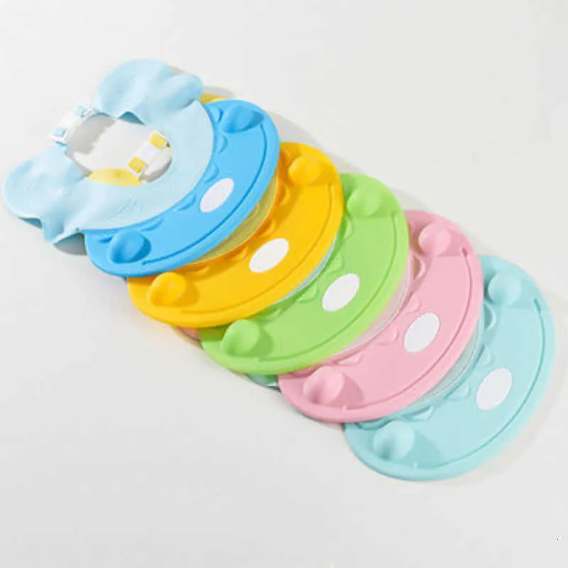 5 colori Bella baby shower cap cartone animato stile gatto in silicone regolabile proteggere gli occhi orecchie impermeabili shampoo cap balneazione per bambini sh190919