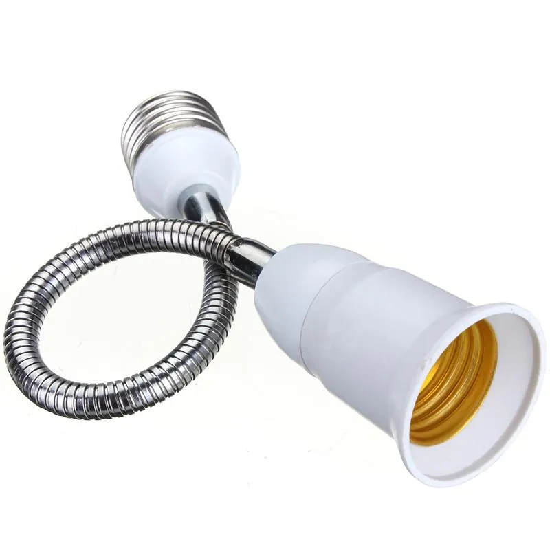 2022 Novo 20/30/40 / 60cm E27 para E27 Comprimento Flexível Extensão Extensão LED Lâmpada Lâmpada Lâmpada Suporte Parafuso Socket Adaptador Conversor Conversor