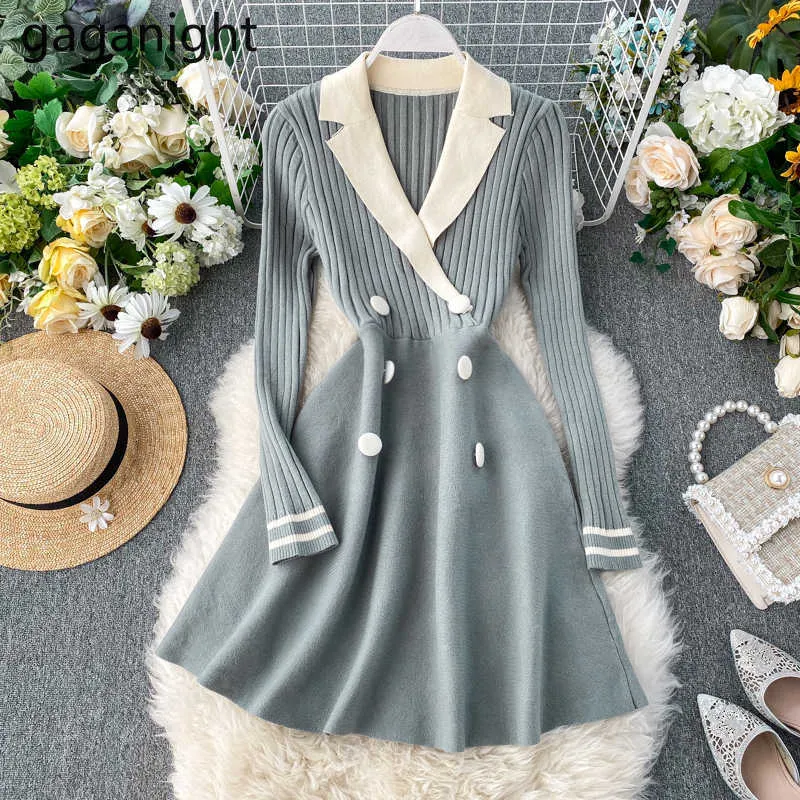Celebrities Elegant Lace Up Patchwork Stringy Selvedge Half A Turtleneck Long Dresses