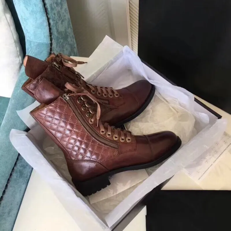 Combat Boots Dark Brown Dress Booties Vintage Leather Ankle Boots