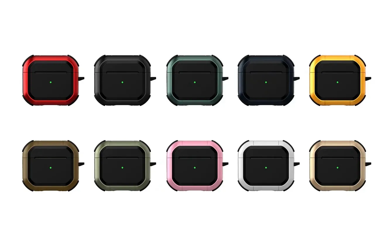 Moda Słuchawki Akcesoria Wstrząsy Szafy dla Apple Airpods 3GEN 3 2021 Airpod Pro Ear Hard Plastikowy Miękki TPU Case Pods 1 2gen Shell Protector Cover Carabiner