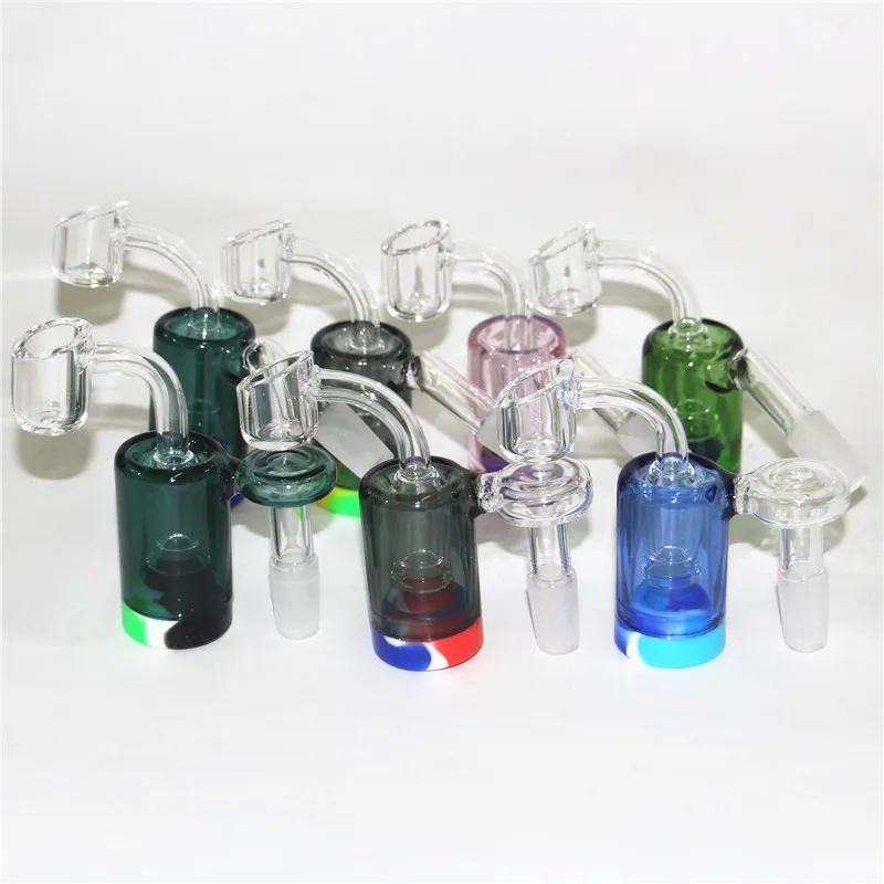 Farbe Glas Asche Catcher Shisha Bubbler 14mm 18mm Männlich Weiblich Calabash Ashcatcher Schalen Für Glas Wasser Bong Dab rig Rauchen Rohr