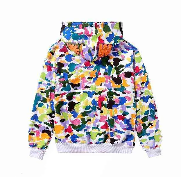 Luxe losse mode heren kleur shark hoodie borduurwerk tiener blauw roze baden zwarte aap mannelijke tij mannen paren camouflage drake ovo gezamenlijk