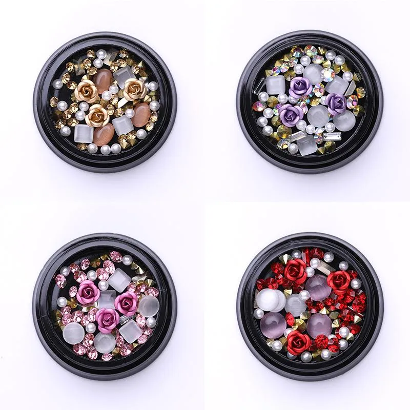 120PCS/Box Fashion Cute Resin Gummy Bear Nail Charms Gems for