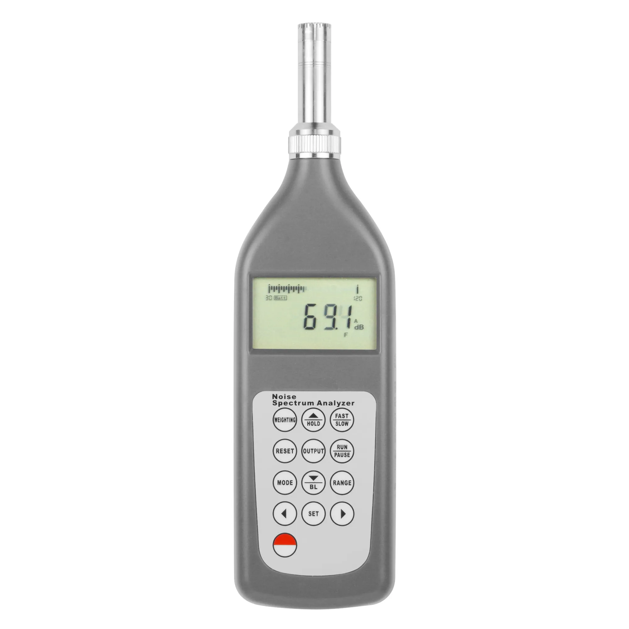 Analisador do espectro de ruído SL-5868F Medidor de nível de detecção digital Digital Range 25dB ~ 130dB (A)