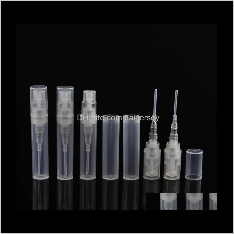 3ml atomizer empty clear plastic bottle spray refillable fragrance perfume scent sample bottle for travel party makeup