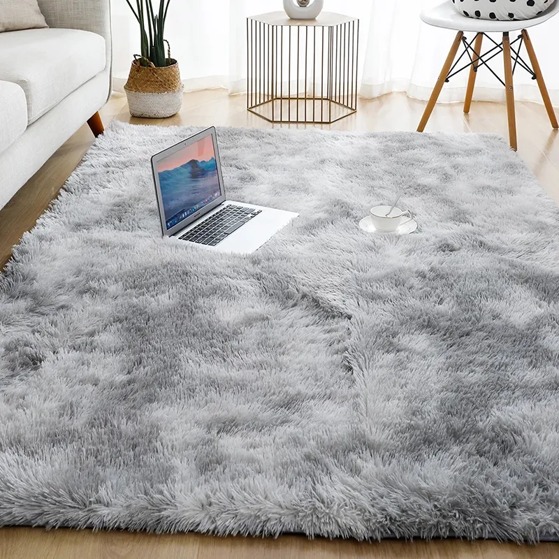 Tjockt plysch Living Room Crib Soft Floor Carpet för fönster sängbord Heminredning Rug mattor